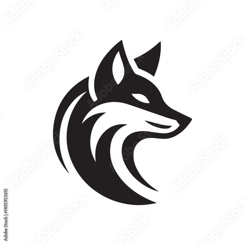 fox vector silhouette outline illustration