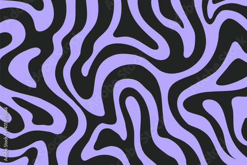 Abstract background pattern with colorful waves. Retro trippy hippie wavy pattern Trendy vector illustration, psychedelic style