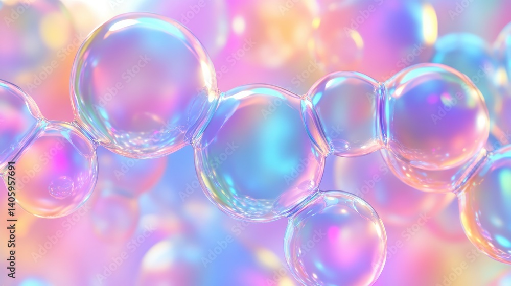 Holographic splash pops gently on a glowing foggy background Holographic splash pops gently on a glowing foggy background