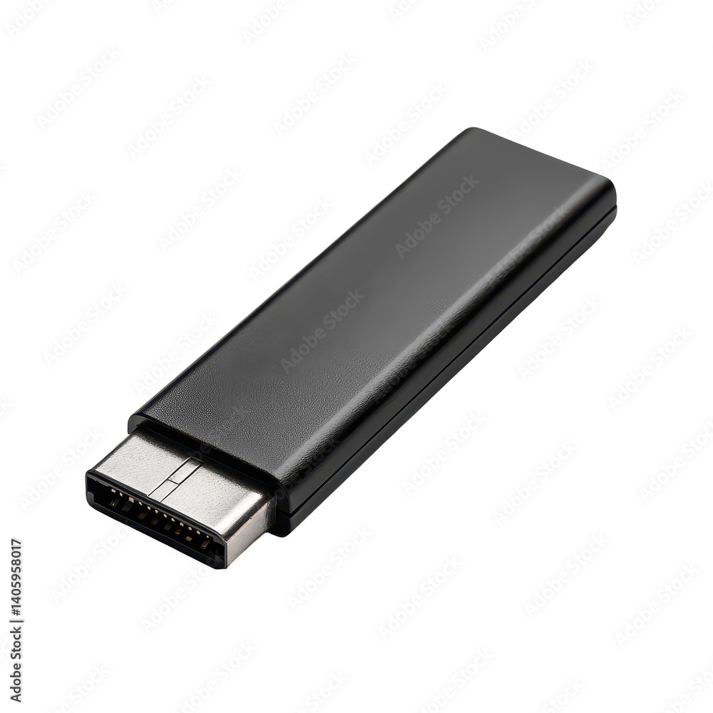Flash drive isolated on transparent background.