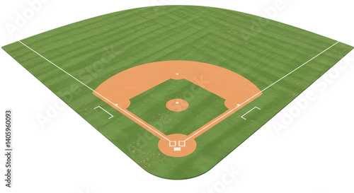 Isolated Baseball Field