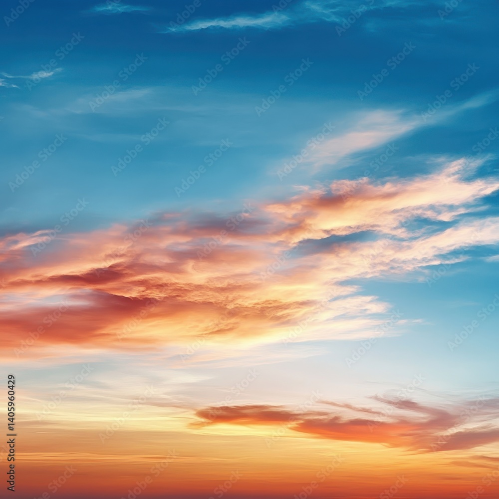 Fototapeta premium Warm Sunset Gradient with Vignette Effect