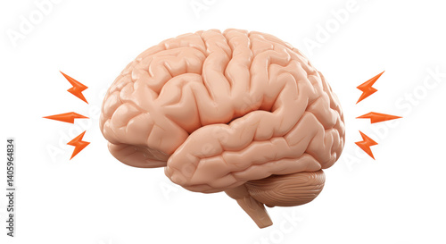 Isolated Brain with Lightning