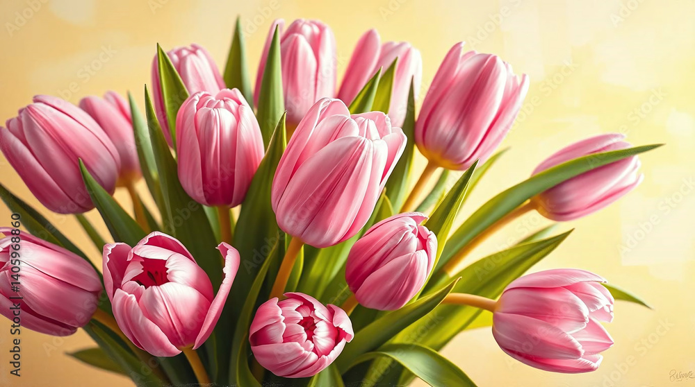 Naklejka premium bouquet of tulips