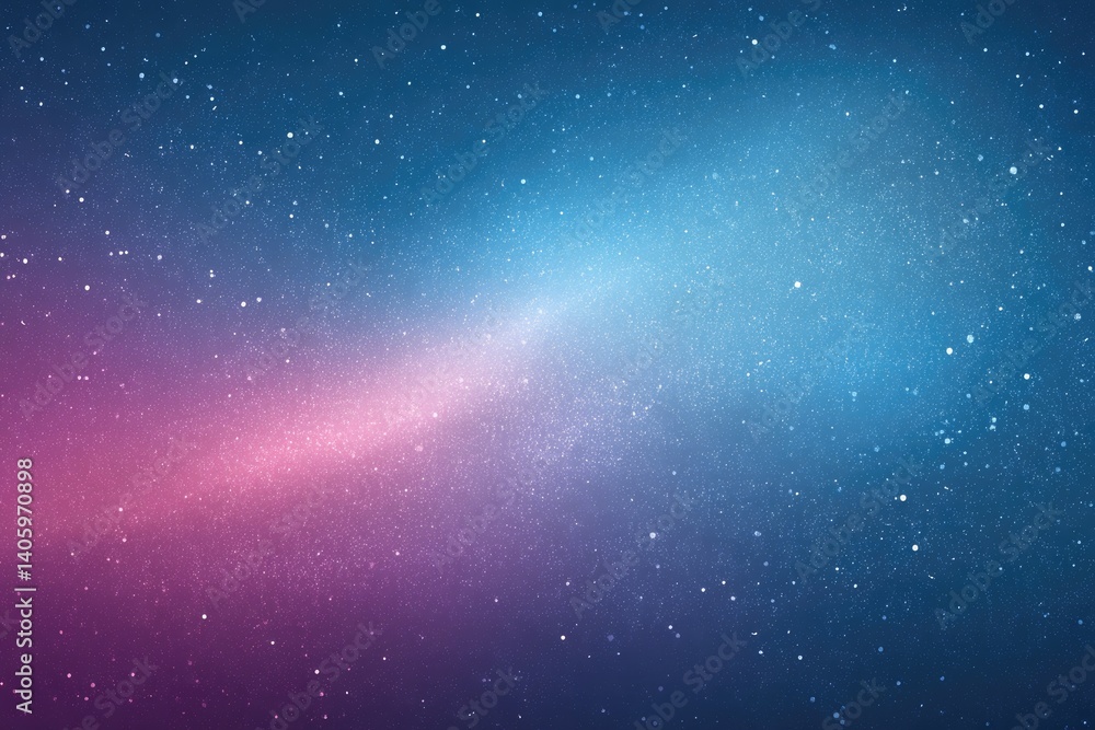 Obraz premium Cosmic Shimmer Texture Showcasing Vibrant Colors Transitioning From Blue to Pink With a Starry Background