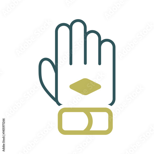 Work glove vector icon. Construction, repair