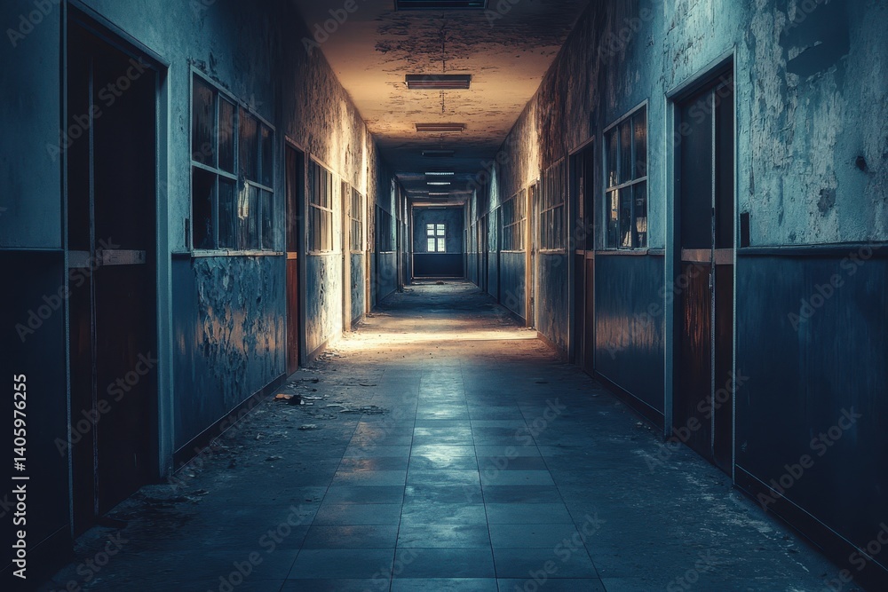 Abandoned hospital corridor Abandoned hospital corridor