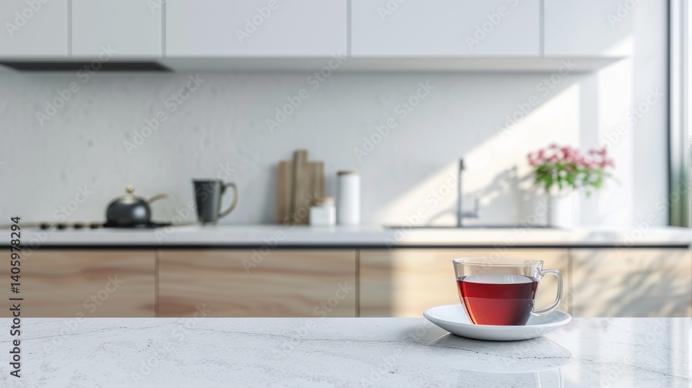 Fototapeta premium Modern minimalist kitchen interior design