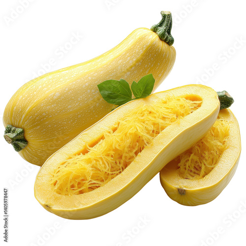 Spaghetti Squash isolated on transparent background.