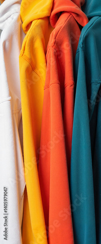 Colorful hoodie mockup in soft lighting, stylish customization