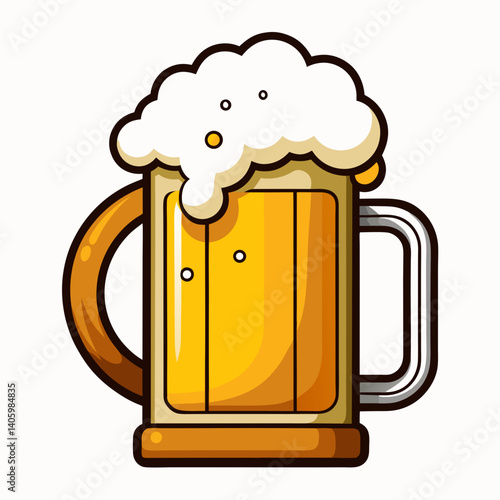 Beer Mug Print Design – Restaurant Menu & Kitchen Tool Graphic for Commercial Use