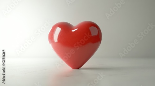 Wallpaper Mural A glossy red heart symbolizing love and affection perfect for romantic themes and Valentines Torontodigital.ca