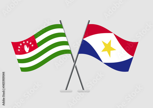 Abkhazia and Saba vector flags with proportional balance