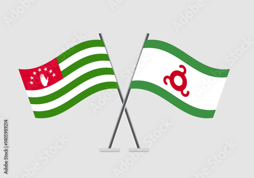 Abkhazia and Ingushetia vector flags graphic for official theme