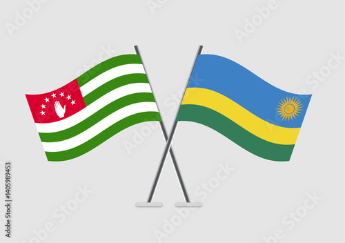 Abkhazia and Rwanda vector flags with twin-flag composition