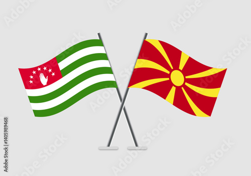 Abkhazia and Macedonia vector flags in mutual respect layout
