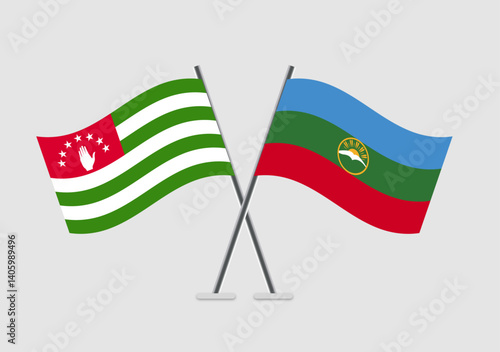 Abkhazia and Karachay-Cherkessia vector flags shown in diplomatic context