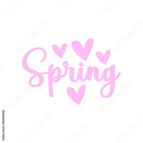 Wallpaper Mural Spring typography design on plain white transparent isolated background for card, shirt, hoodie, sweatshirt, apparel, tag, mug, icon, poster or badge Torontodigital.ca