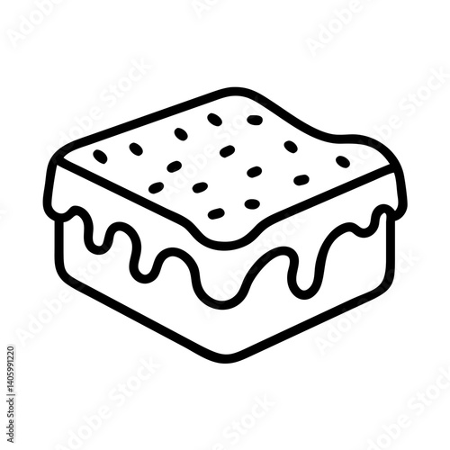 Delicious brownie dessert recipe sweet treat baked goods chocolate dessert food illustration vector
