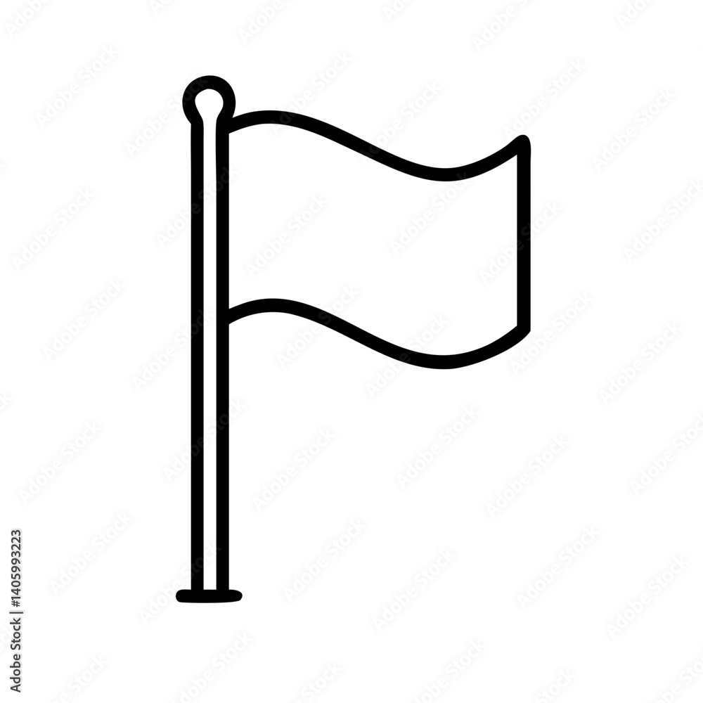 Obraz premium Vector illustration of a simple flag icon for web design and graphic design projects use flag symbol