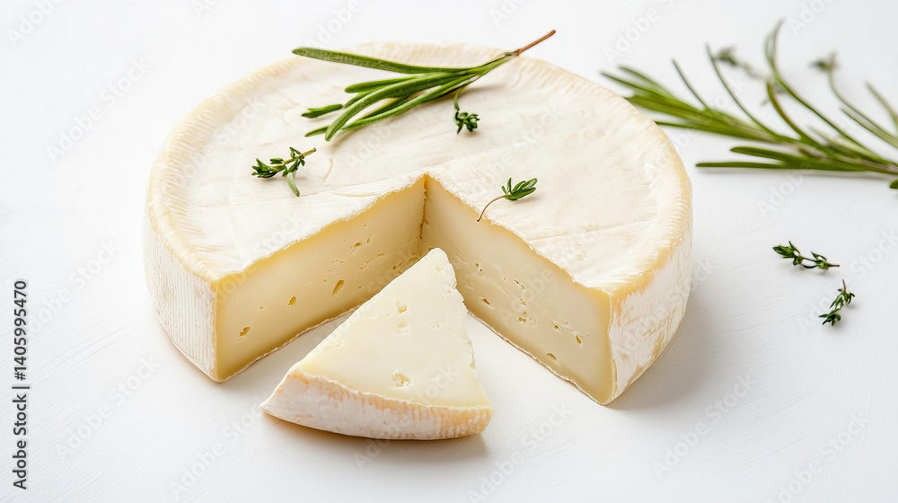 Piece of cheese isolated on a white background