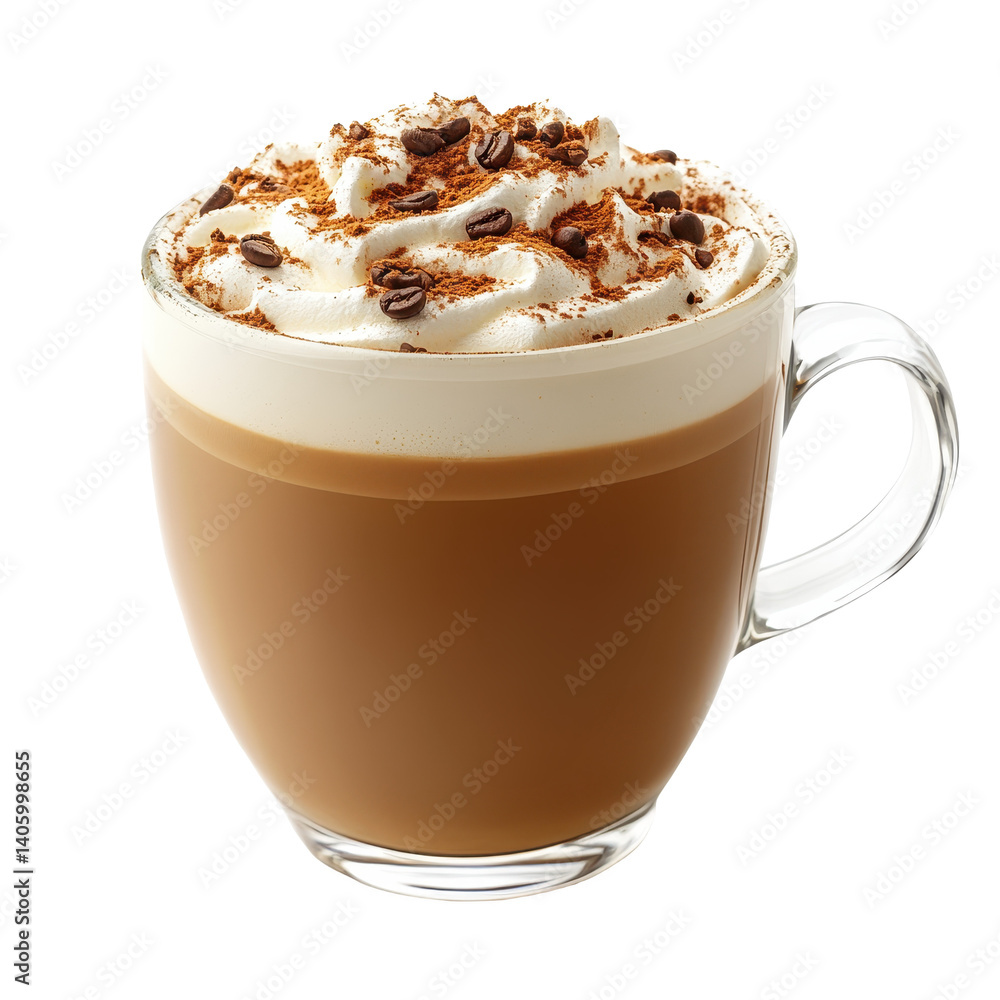 Cappuccino isolated on transparent background. Cappuccino isolated on transparent background.