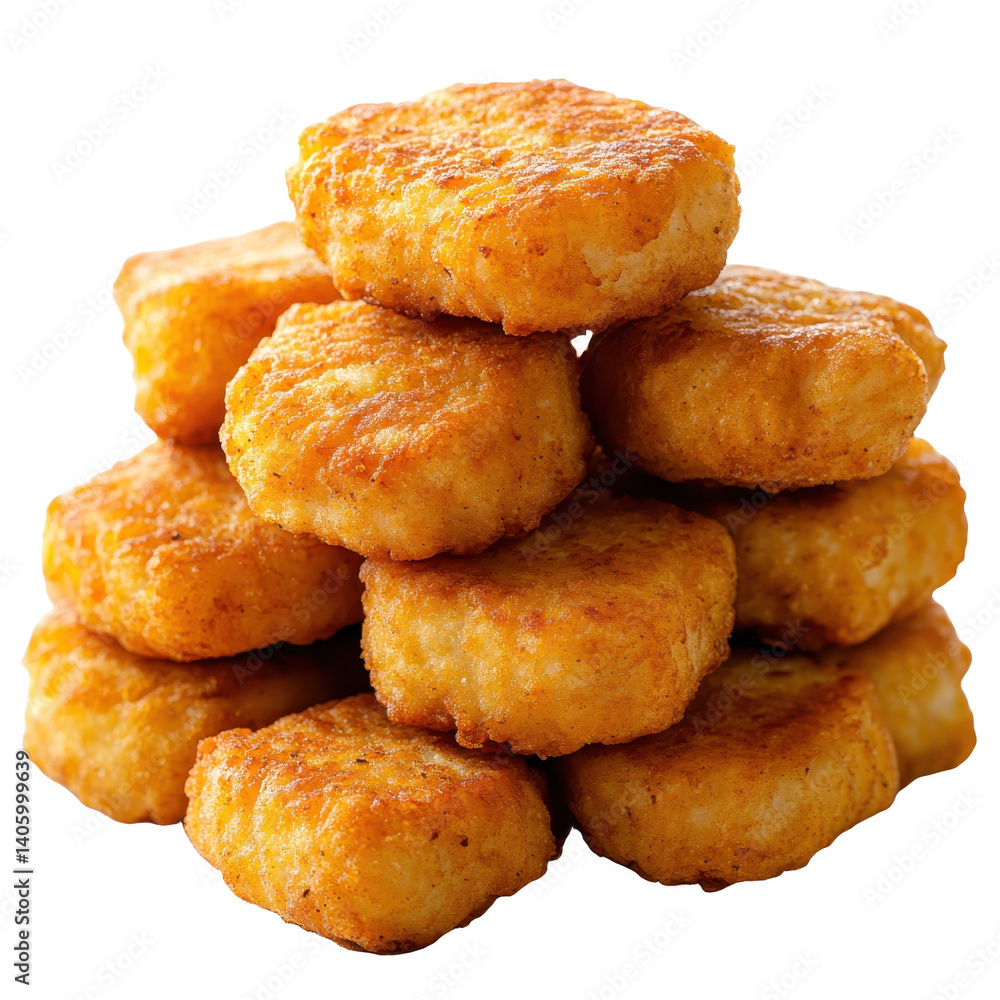 Chicken nuggets isolated on transparent background. Chicken nuggets isolated on transparent background.