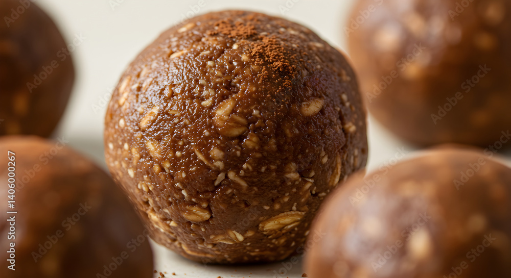 Energy Boosting Cocoa Oat Protein Balls Homemade Treat Energy Boosting Cocoa Oat Protein Balls Homemade Treat