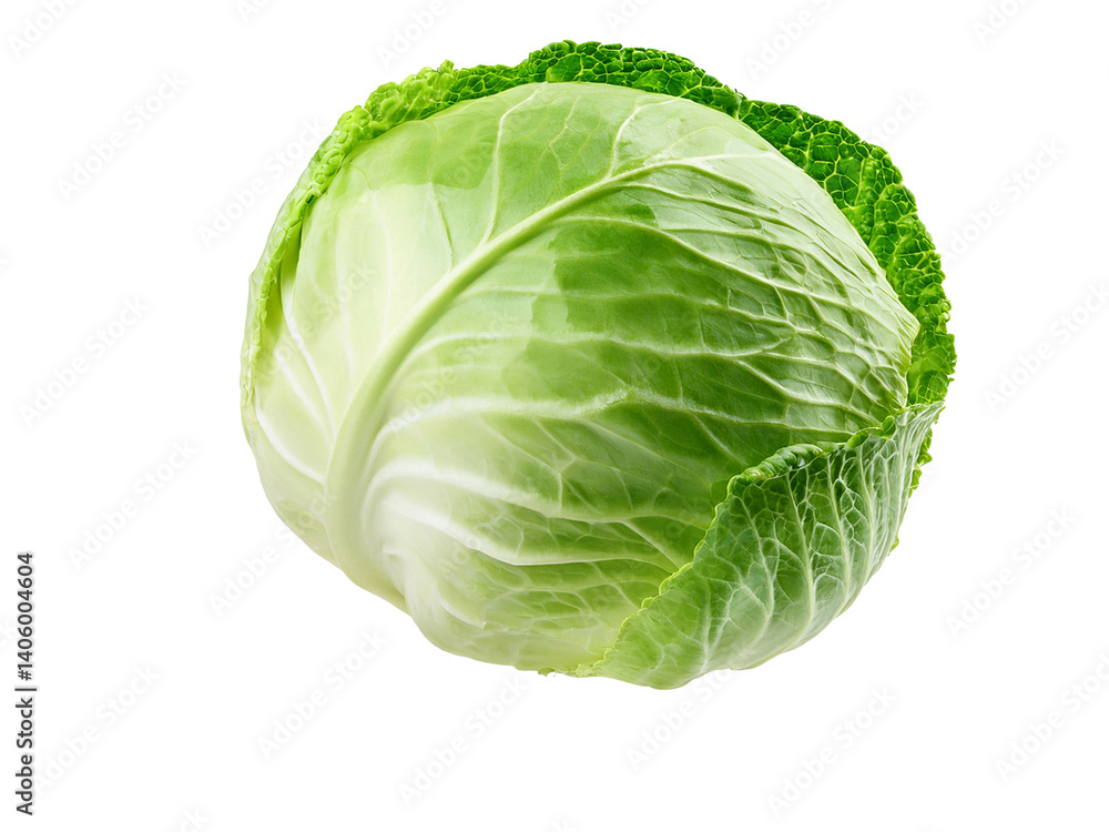 Fresh green cabbage isolated on transparent background Fresh green cabbage isolated on transparent background