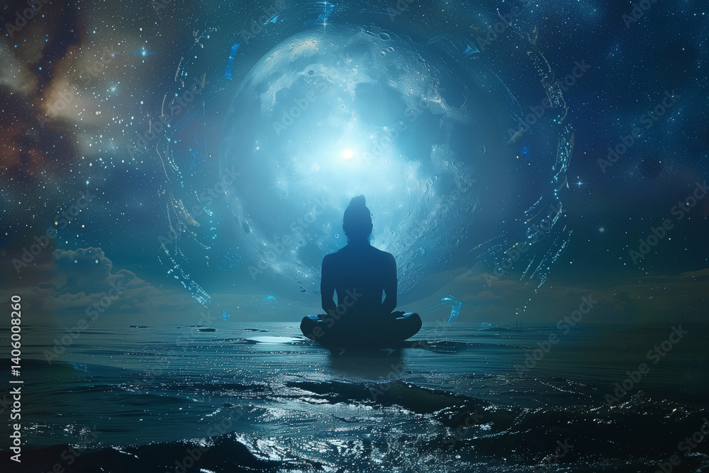 Lord Shiva meditating amidst cosmic light and divine peace. Lord Shiva meditating amidst cosmic light and divine peace.