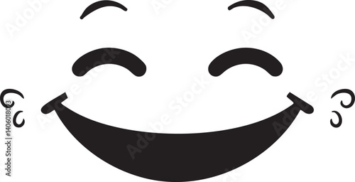 A cheerful smiling face illustration conveying happiness and positivity in a simple design.