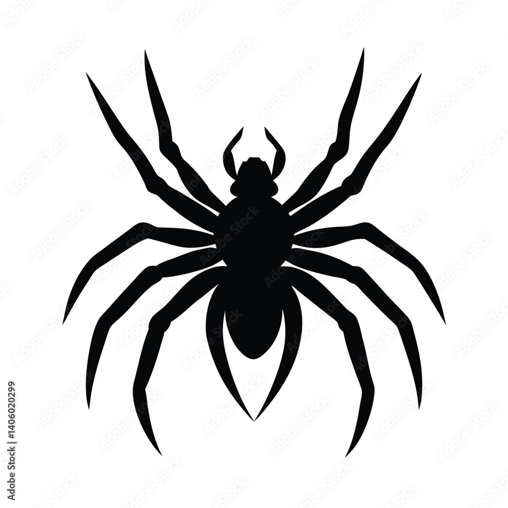 Obraz premium Isolated Giant Spider on White Background For Hallowen