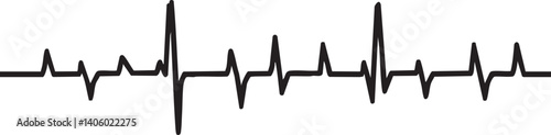 A simple illustration of a heartbeat line representing vital signs and medical monitoring.