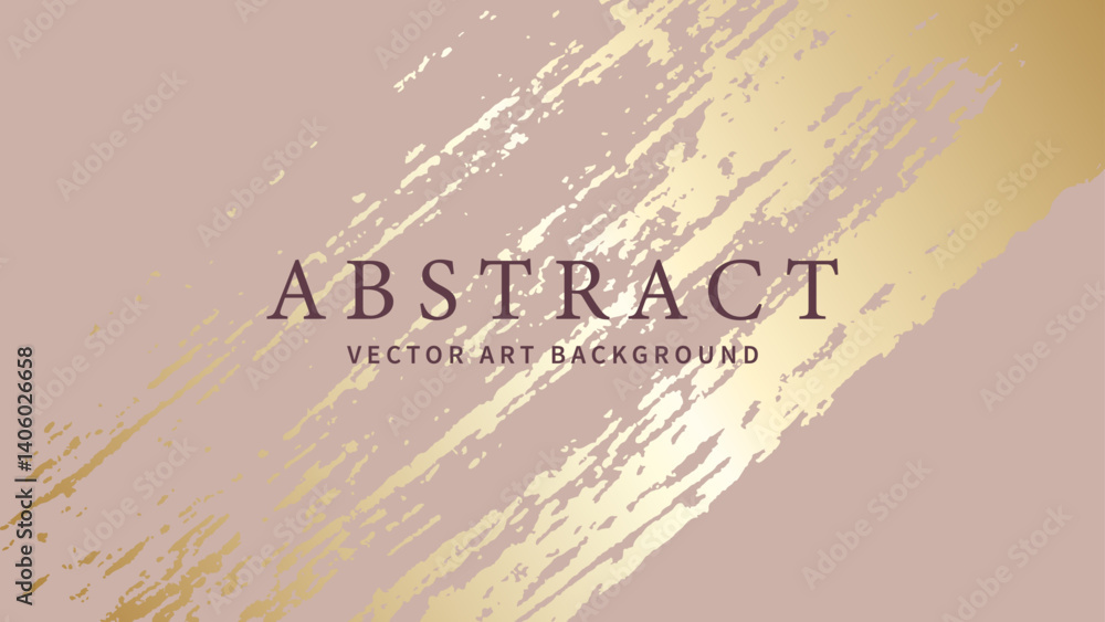 Obraz premium Abstract elegant design with gold pattern on pink background. Premium vector illustration for invitation, flyer, cover, luxe invite, business banner, prestigious voucher, social media, ads.
