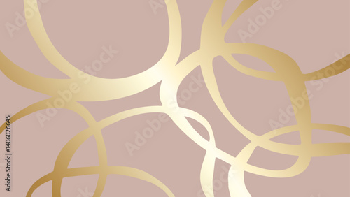 Abstract elegant design with gold pattern on pink background. Premium vector illustration for invitation, flyer, cover, luxe invite, business banner, prestigious voucher, social media, ads.