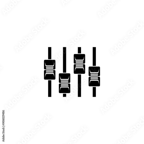 Sliders and faders icon isolated on white background