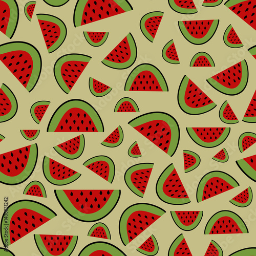 
seamless pattern watermelon 