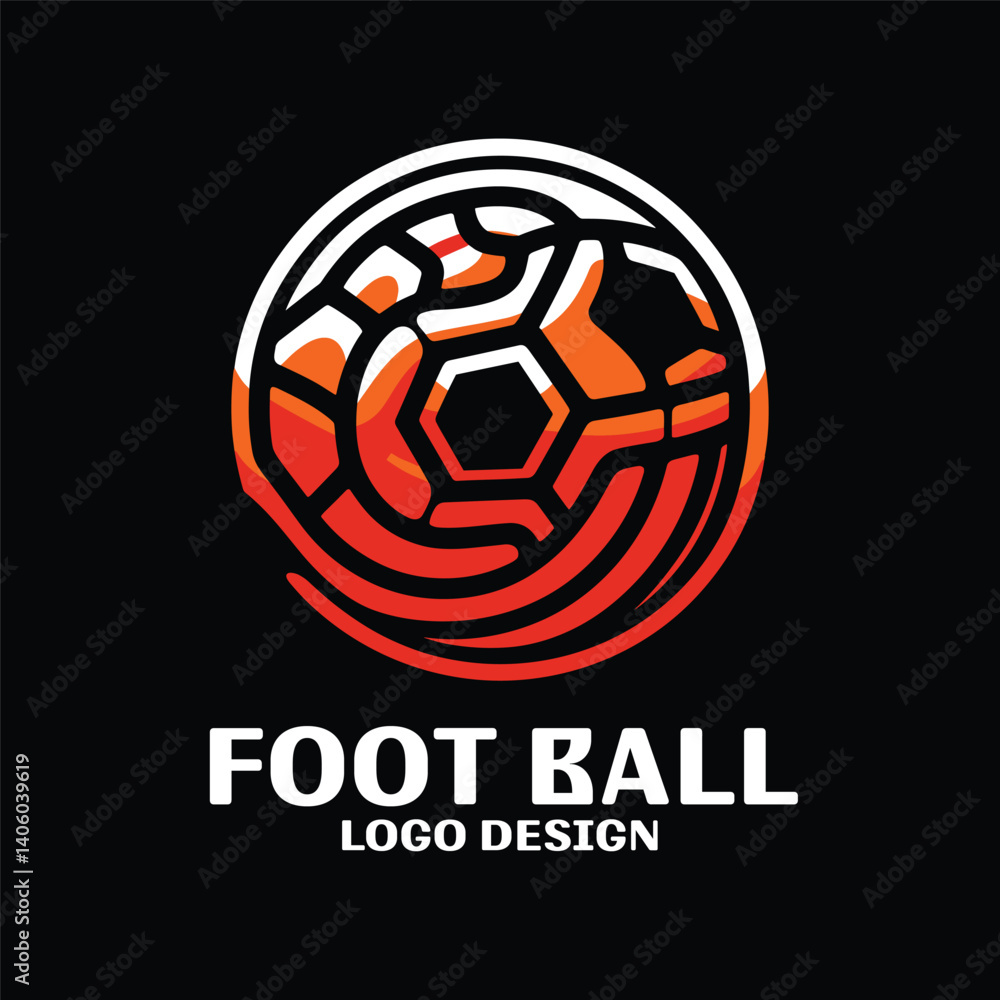 Obraz premium Foot Ball Vector Logo Design