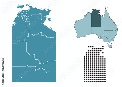 Set maps of Northern Territory state
