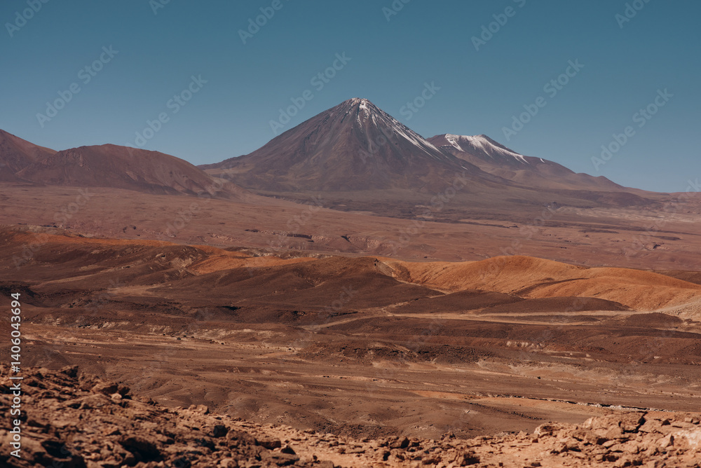 GeneView of Licancabur Volcano from Devil's Throat in the Atacama Desert - San Pedro de Atacama - Chilerated image GeneView of Licancabur Volcano from Devil's Throat in the Atacama Desert - San Pedro de Atacama - Chilerated image