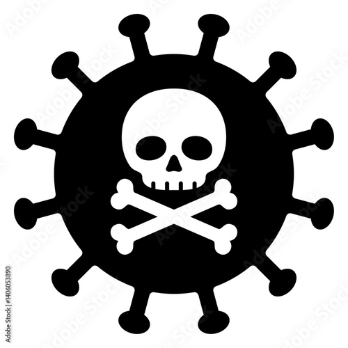 ウイルスとドクロマーク