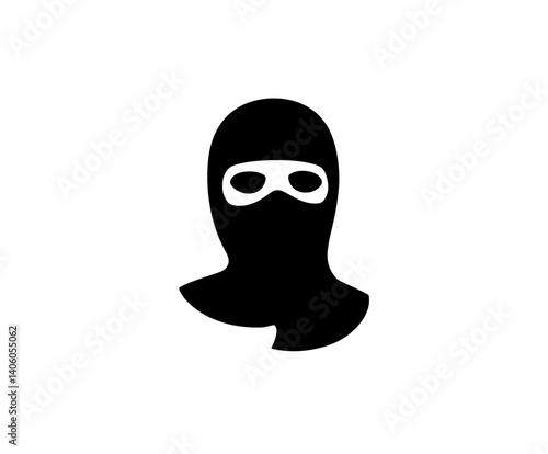 Illustration of a masked figure with white goggles in a dynamic pose, representing stealth at twilight in a mysterious urban setting