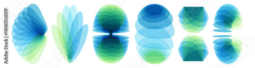 Abstract geometric design. Vector illustration of different overlapping elements. Applicable for banners, posters, posters or flyers.