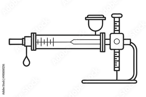 Burette clamp silhouette illustration
