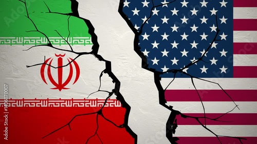 Iran - USA America Global political tension and conflict between powerful nations, including war threats, economic sanctions, military build-up, and diplomatic crisis on the rise