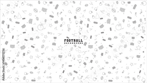 Simple Minimalist American Football Pattern Background for Sports Design and Decoration