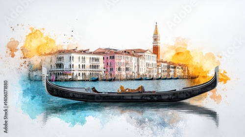 Grand Canal and Rialto Bridge: Summer Sky Oil Painting