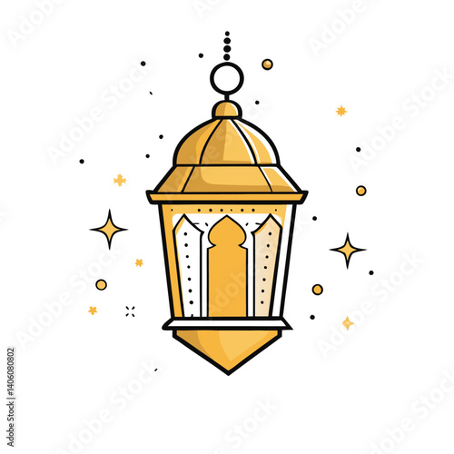 Floral Gradient Mosque Card