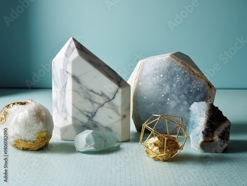 Six minerals and a gold geo...