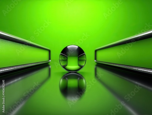 Circular glass object cente...